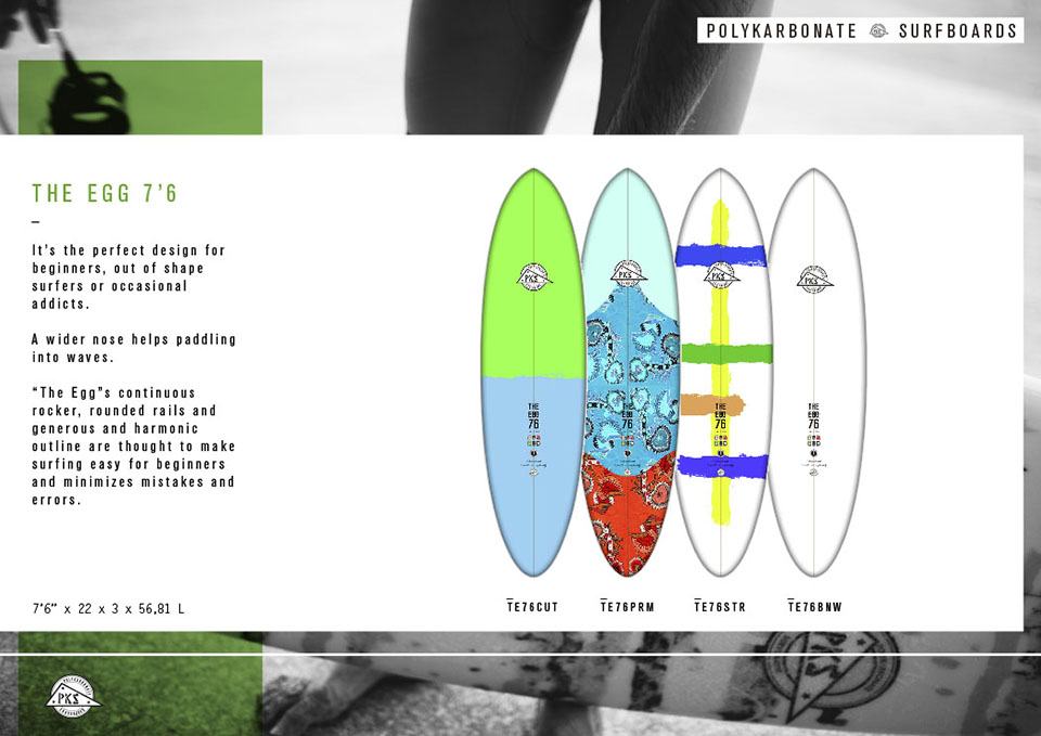 Pukas Surf PKS Polykarbonate Surfboards The Egg 7'6