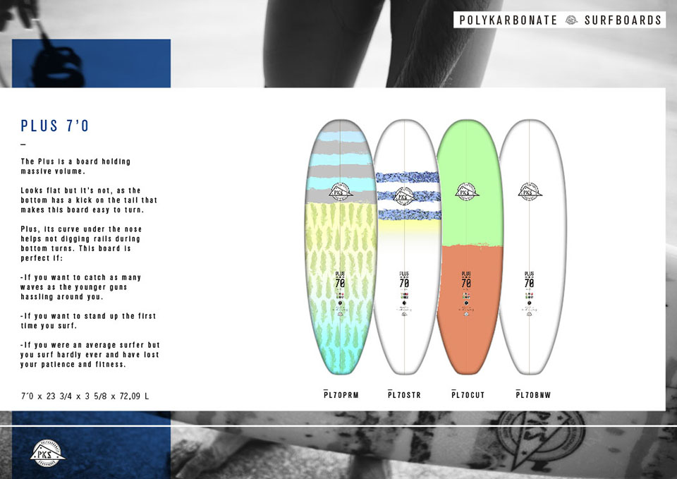 Pukas Surf PKS Polykarbonate Surfboards Plus 7'0