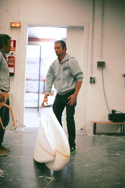 Pukas Surf Surfboards Grant Twiggy Baker at the Pukas Facilities