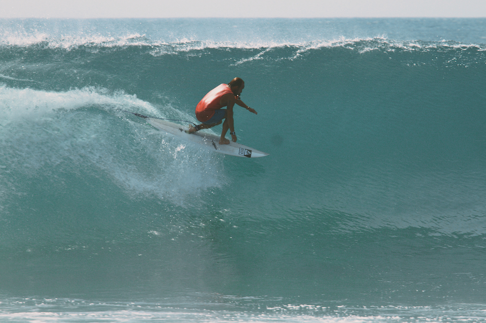 Pukas Surf Kepa Acero testing the Pukas Baby Swallow shaped by Axel Lorentz in Indonesia