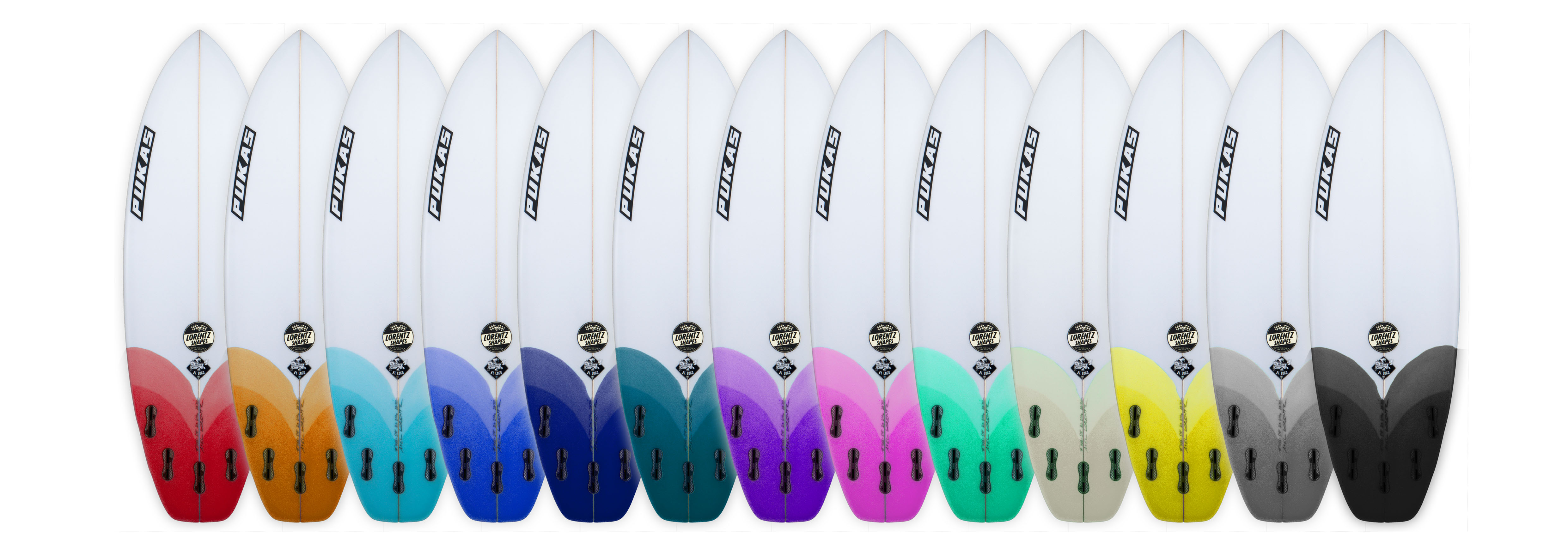 Pukas Surf Surfboards El Loco shaped by Axel Lorentz Tints Family