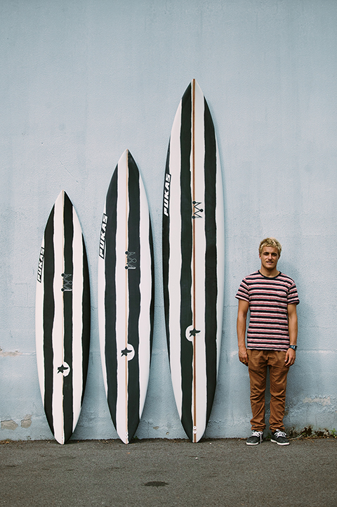 The quiver that Natxo surfed that big day at Puerto Escondido