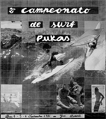 Pukas Surf Poster 2do Campeonato de Surf Pukas Gros 1981