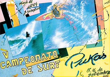 Pukas Surf V Surf Contest Poster 1984 Gros 