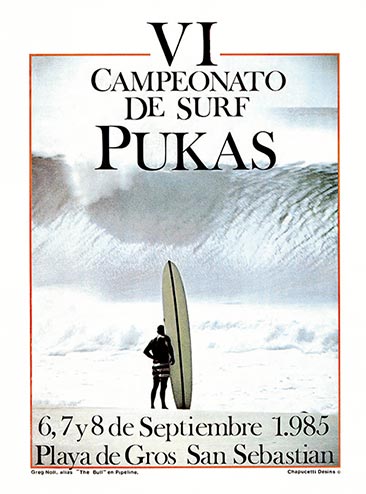Pukas Surf VI Surf Contest Poster 1985 Gros 