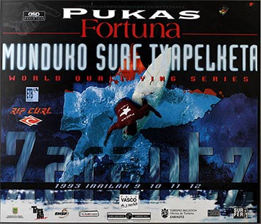 Pukas Surf Pukas Pro Surf Contest Poster 1993 Zarautz