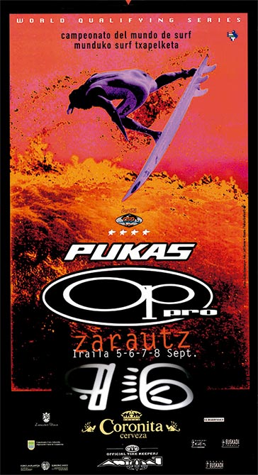 Pukas Surf Pukas Pro Surf Contest Poster 1996 Zarautz