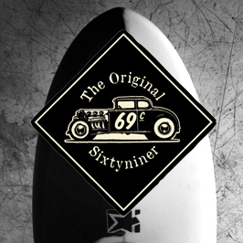 Pukas Surfboards Axel Lorentz Original Sixtyniner and the Lucky Bastards Logo