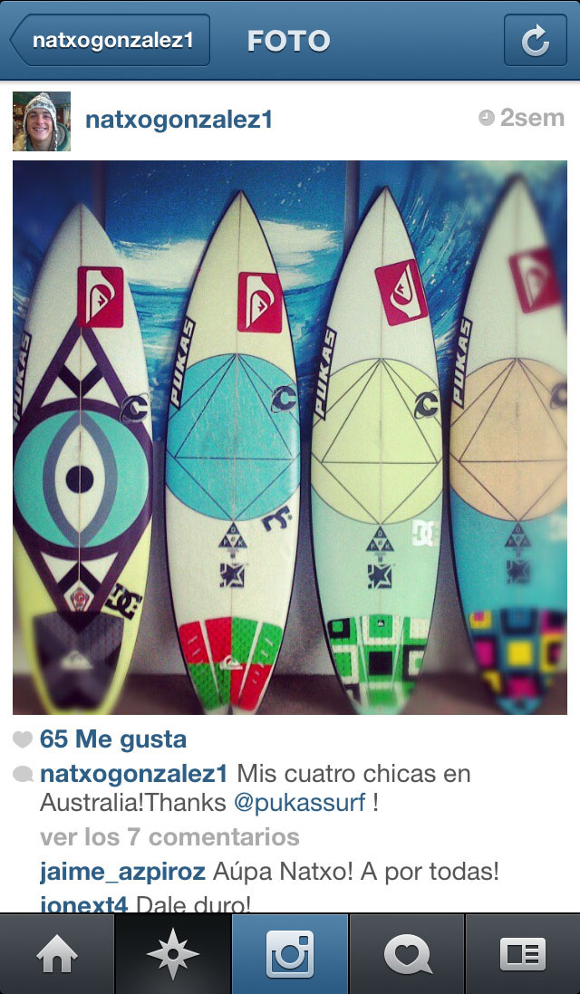 Pukas Surf Natxo Gonzalez Instagram Quiver