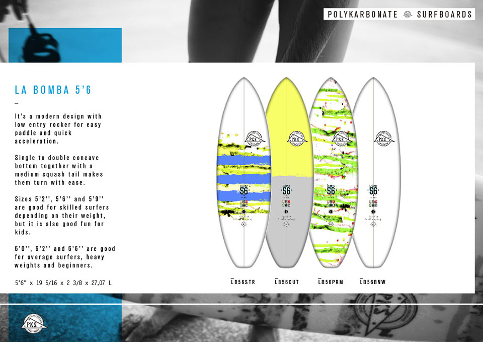 Pukas Surf PKS Polykarbonate Surfboards La Bomba 5'6 Pukas Surf PKS Polykarbonate Surfboards La Bomba 5'6